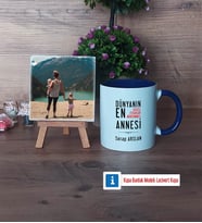 Anneler Günü Hediyesi Fotoğraflı Dekoratif Taş, Kupa Bardak Beyaz Hediye (Model 3)