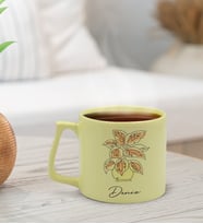 BK Gift Kişiye Özel İsimli Pastel Sarı Middle Kupa Bardak, Arkadaşa Hediye, Ev Hediyesi, Doğum Günü Hediyesi, Ofis Hediyesi-1 (Model 2)
