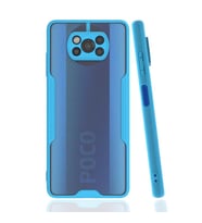 Xiaomi Poco X3 Kılıf Parfe Kenarları Pastel Renk Silikon Kılıf (Mavi)