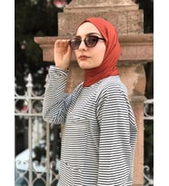 Fin Scarf Penye Şal 60 x 190 Cm (Kiremit)