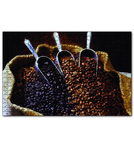 Cakapuzzle  Çuvalda Kahve Çeşitler  Puzzle Yapboz MDF (Ahşap) (1000 Parça)