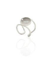 Kadir Jewellery 925 Ayar Gümüş Kaplama Zirkon Taşlı  Kadın Minimal Yüzük (Gri)