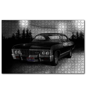 Cakapuzzle Siyah Klasik Chevrolet  Puzzle Yapboz MDF (Ahşap) (255 Parça)