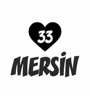 Kalpli 33 Mersin Araba Sticker siyah 20x15 CM (Siyah)
