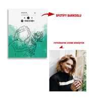 35x50 kişiye özel spotify barkodlu kanvas tablo (Yeşil-Beyaz)