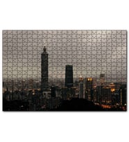 Cakapuzzle Akşamüzeri Şehir Işıkları ve Gökdelenler  Puzzle Yapboz MDF (Ahşap) (255 Parça)