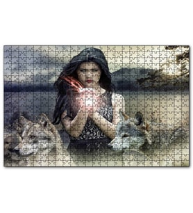 Cakapuzzle Gotik Kız Kurtlar ve Sisli Tepeler  Puzzle Yapboz MDF (Ahşap) (500 Parça)