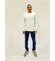 Erkek Bisiklet Yaka Rahat Kalıp 3 iplik Kalın AİR Nakışlı  Sweatshirt SPR24SW33 (Ekru)