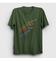 Presmono Unisex Beyaz Show Pilot Airplane Uçak T-Shirt 411558tt (Haki)