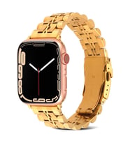 ???Apple Watch Ultra 49mm Kordon KRD-54 Metal Kordon (Gold)
