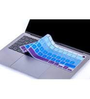 Laptop MacBook Air 13inc Klavye Koruyucu A2179 A2337 için Türkçe Baskı Ombre (Lacivert-Mavi)