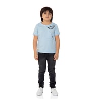 Toontoy  Erkek Çocuk T-shırt Palmiyeli Baskı (Mavi)