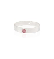 Kadir Jewellery 925 Ayar Gümüş Kaplama El İşçiliği Zirkon Taşlı Kadın Kelepçe Bilezik (Pembe)