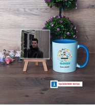 Blogger Fotoğraflı Dekoratif Taş, Kupa Bardak Beyaz Hediye (Model 4)