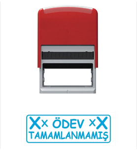 Ödev Tamamlanmamış Öğretmen Kaşesi (Mavi)
