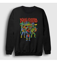 Presmono Unisex Beyaz Band King Gizzard And The Lizard Wizard Sweatshirt 489138tt (Siyah)