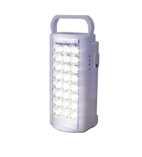 Usb Şarj Çıkışlı 18 LED'Li 80 Saat Kesintisiz Işık Akülü Şarjlı Işıldak Taşınabilir Kulplu (Beyaz)