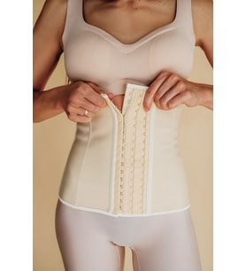 Mistirik Doğum Sonrası Sarkma Önleyici Askısız Latex Spor Korse (Ten)
