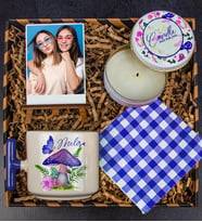 eJOYA Kişiye Özel Latte Kupa & Mum & Fotoğraflık & Bardak Altlığı Hediye Kutusu 112812 (Mavi)