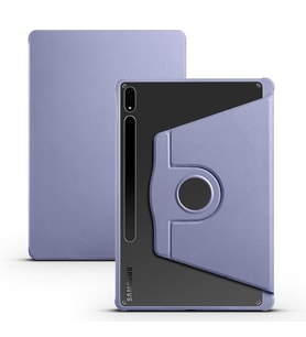 Galaxy Tab S8 Plus SM-X800 Kılıf Termik Kalem Bölmeli Dönebilen Standlı Kılıf (Koyu Gri)