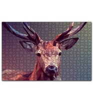 Cakapuzzle Geyik Dijital Mozaik  Puzzle Yapboz MDF (Ahşap) (1000 Parça)
