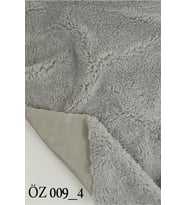 Pababo Peluş Kumaş 170 Cm En ( %100 Yerli ) (Gri)