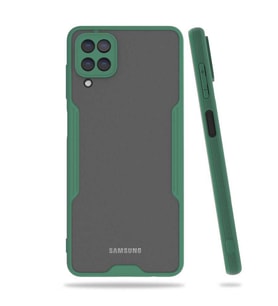 Galaxy A12 Kılıf Zore Parfe Kenarları Pastel Renk Silikon Kılıf (Yeşil)
