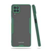 Galaxy A12 Kılıf Zore Parfe Kenarları Pastel Renk Silikon Kılıf (Yeşil)