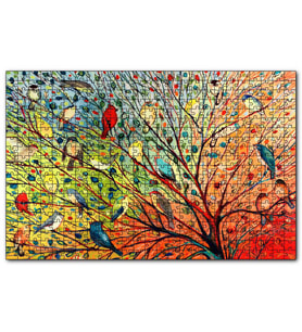 Cakapuzzle Ağaçta Rengarenk 27 Kuş  Puzzle Yapboz MDF (Ahşap) (500 Parça)