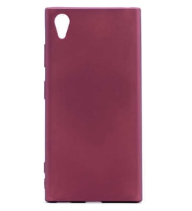 Sony Xperia XA1 Plus Kılıf Soft Mat Premier Case (Mürdüm)