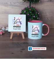Kimyager Dekoratif Taş, Kupa Bardak Kırmızı Hediye (Model 5)