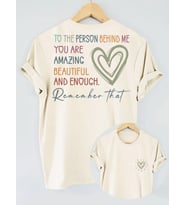 Remember That Baskılı Tasarım Tshirt (Bej)