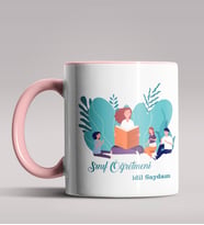 Kişiye Özel Sınıf Öğretmeni Tasarımlı Siyah Renk Kupa Bardak 5 (Pembe)