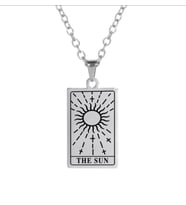 Kişiye Özel 925 Ayar Gümüş The Sun Tarot Kolye (Gümüş)