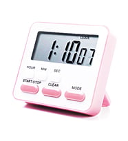 ZK-2206 Mıknatıslı Kronometre 24 saate kadar İleri ve Geri Sayım Özellikli +  Alarm (Beyaz - Pembe - Gri)