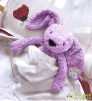 ÖZGÜNER  OYUNCAK  Uyku Arkadaşım Tavşan 65  Peluş Tavşan (Lila)