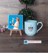 Göz Doktoru Fotoğraflı Dekoratif Taş, Kupa Bardak Beyaz Hediye (Model 5)