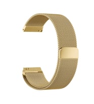 22MM Gear S3 Watch 4 -GT2 GT2E 46MM Kayış,Kordon Metal Milano Loop (Gold)