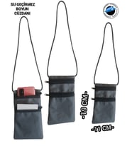 SEVBAGS SU GEÇİRMEZ BOYUN CÜZDANI (Gri)