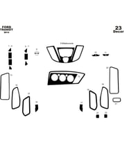 Meriç® Ford Transit Ön Torpido Kaplama Maun 23 Parça 2014-2019 (Piano Black)