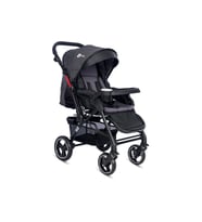 4 Baby Active Plus Çift Yönlü Bebek Arabası (Siyah - Koyu Gri)