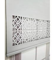 Stor Perde Desenli Lazer Kesim Kalın Kumaşlı ML104 (Gri)