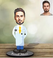 Kişiye Özel Doktor Tasarımlı Karikatür Ahşap Biblo Modelleri (Model 2)