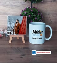 Maden Mühendisi Fotoğraflı Dekoratif Taş, Kupa Bardak Beyaz Hediye (Model 1)