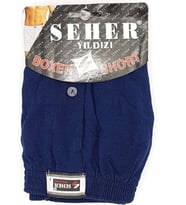 Seher 3 Adet Siyah Renk Penye Boxer (Lacivert)