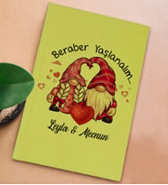 BK Gift Kişiye Özel Sevgili İsimli Sert Kapaklı Sarı Defter, Sevgiliye Hediye, Doğum Günü Hediyesi, Anı Defteri (Model 3)
