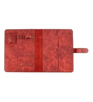 Twingold Kişiye Özel %100 Deri Rainbow iPad Organizer 10.9" Fuşya (Kırmızı)