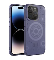 Apple iPhone 14 Pro Kılıf Zore Wireless Şarj Özellikli Desenli Hot Kılıf (Mor)