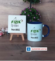Fizik Öğretmeni Dekoratif Taş, Kupa Bardak Kırmızı Hediye Öğretmenler Günü Hediyesi (Model 2)