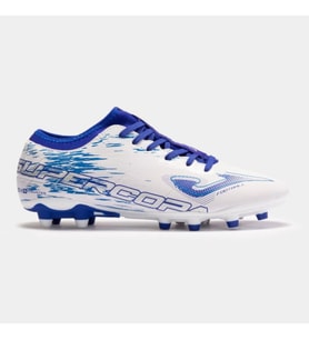 Joma SUPER COPA 2201 Fırm Ground Krampon (Beyaz-Mavi)